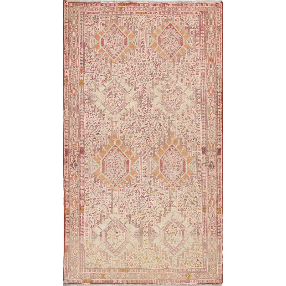 Silki 4x7 Hand Woven Washable Silk Rug - Colorful