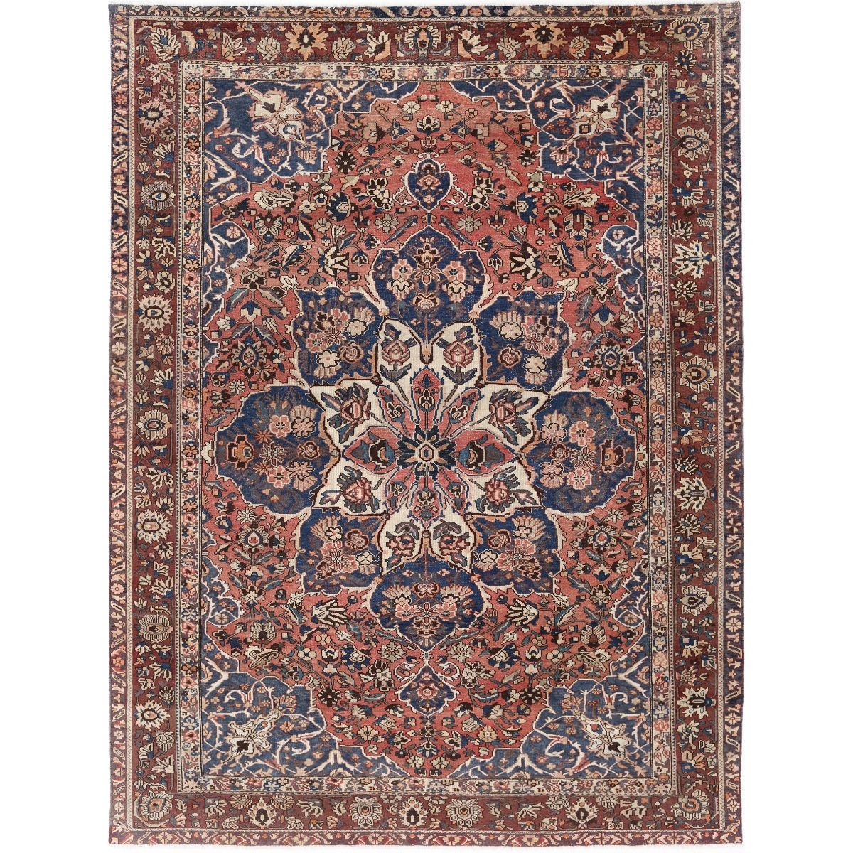 Vintage 10x14 Handmade Double Knotted Washable Wool Rug - Soft Hues