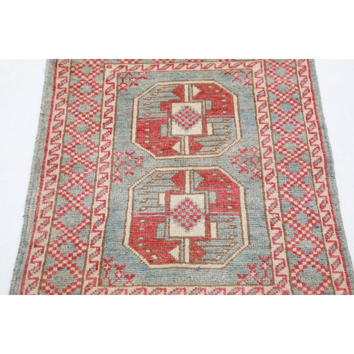 Revival 2x3 Handmade Double Knotted Washable Wool Rug - Colorful