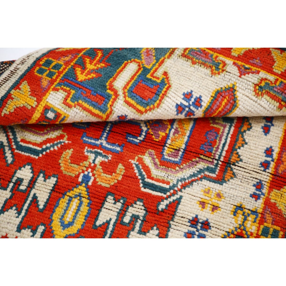 Revival 3x4 Handmade Double Knotted Washable Wool Rug - Colorful