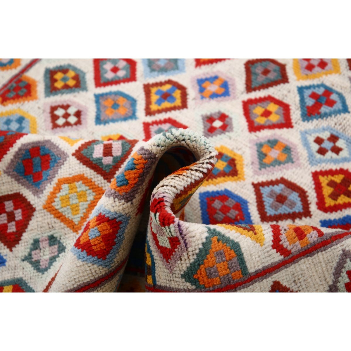 Revival 3x5 Handmade Double Knotted Washable Wool Rug - Colorful