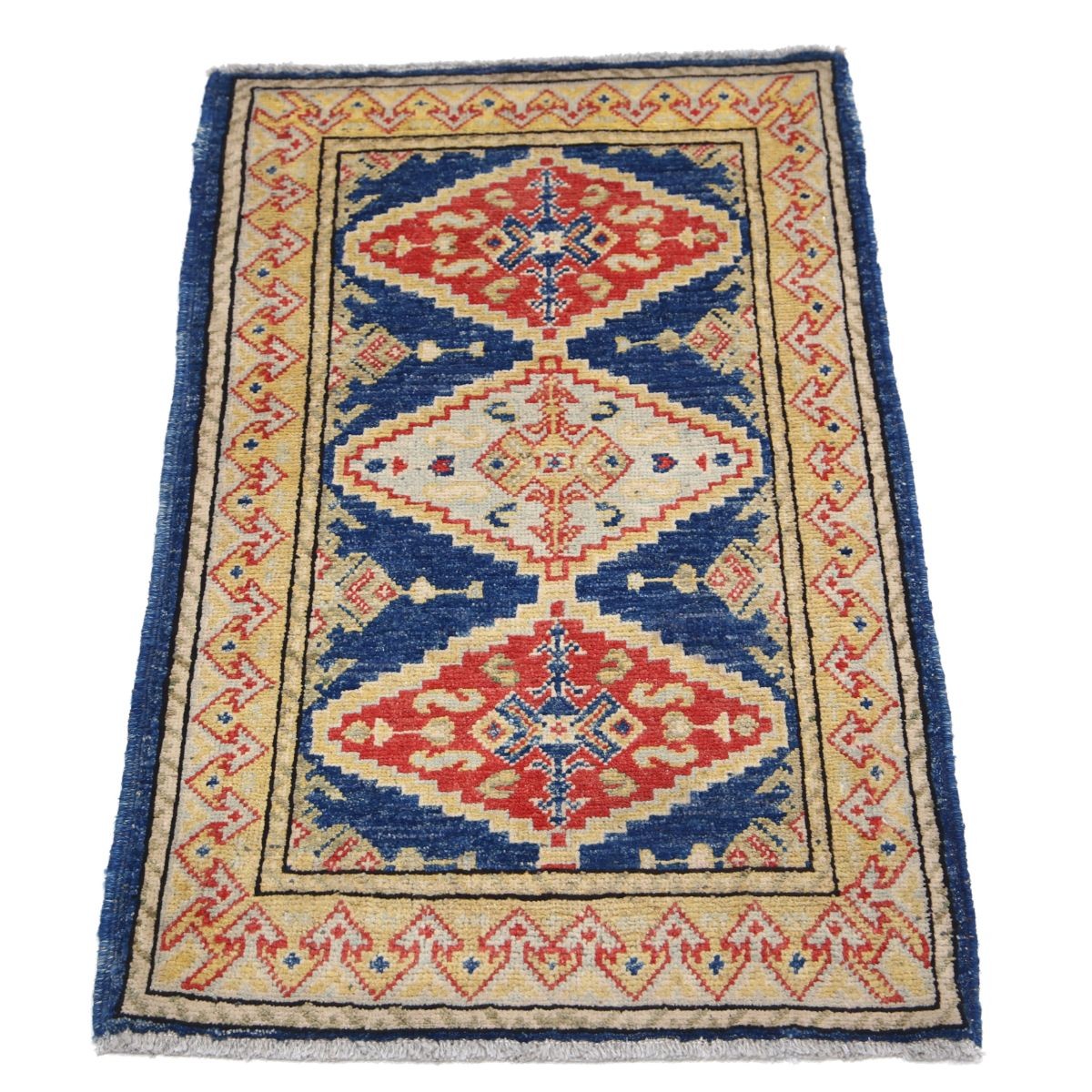 Revival 2x3 Handmade Double Knotted Washable Wool Rug - Colorful