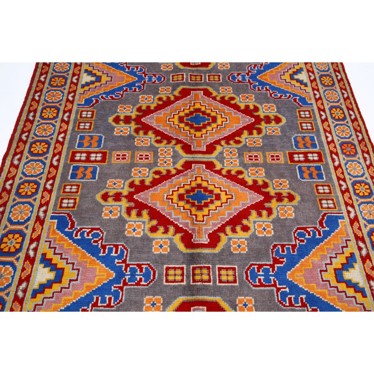 Revival 5x7 Handmade Double Knotted Washable Wool Rug - Colorful