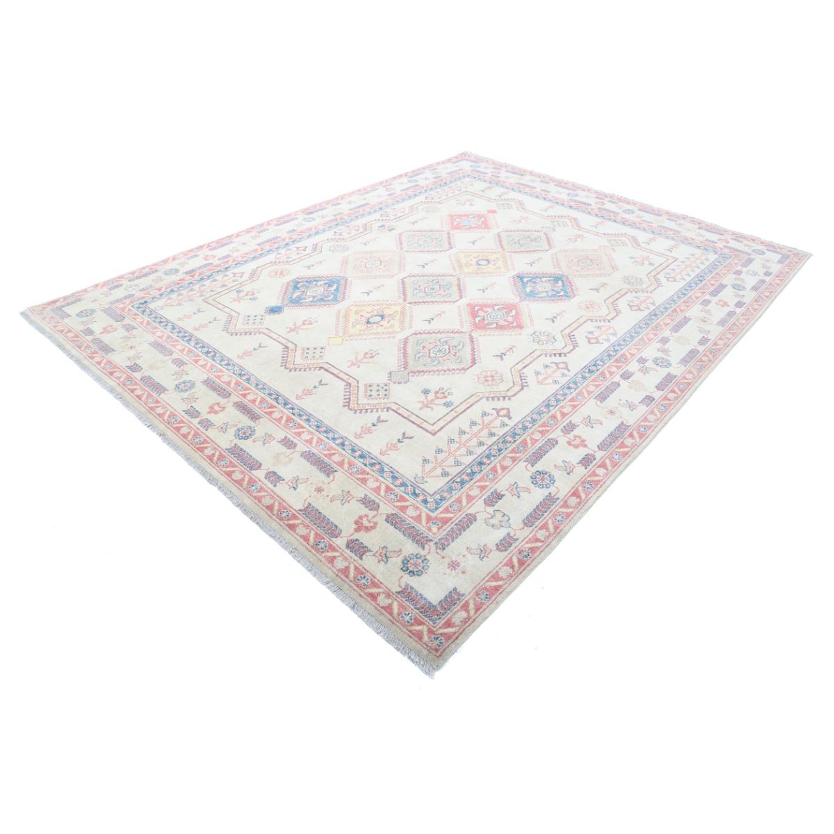 Revival 8x10 Handmade Double Knotted Washable Wool Rug - Colorful