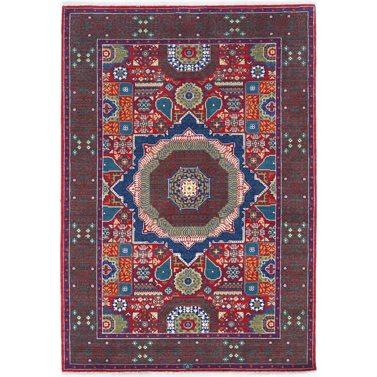 Gulshan 4x6 Machine-Made Washable Wool Rug - Colorful
