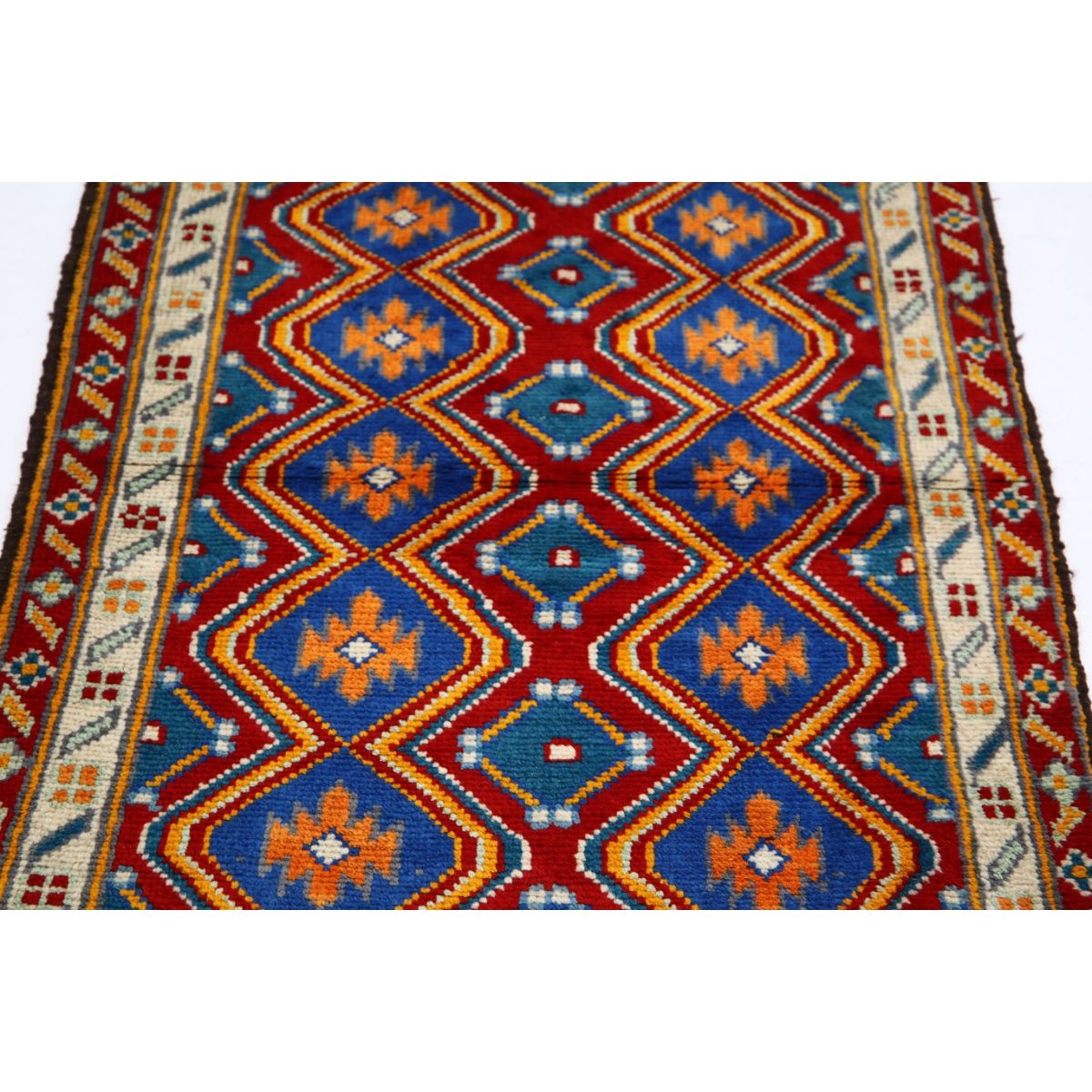 Revival 3x4 Handmade Double Knotted Washable Wool Rug - Colorful