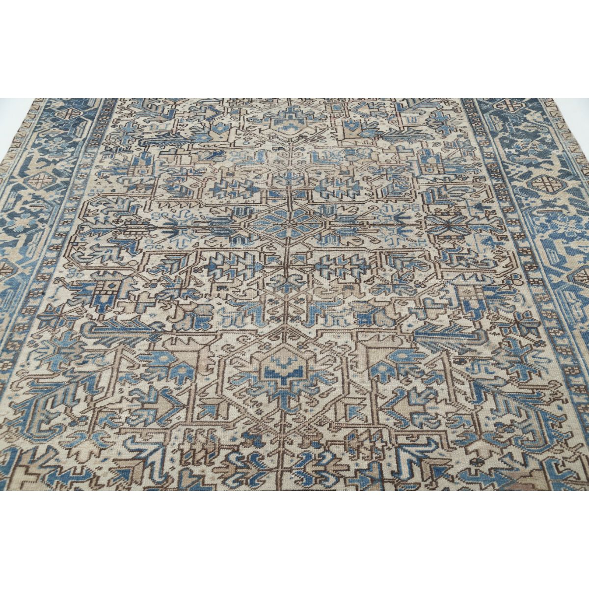 Vintage 8x11 Handmade Double Knotted Washable Wool Rug - Soft Hues