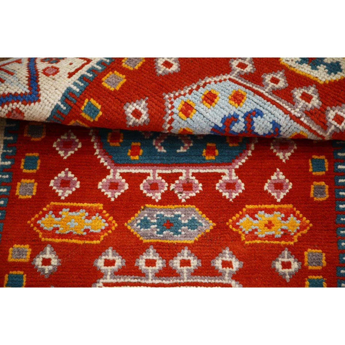 Revival 3x4 Handmade Double Knotted Washable Wool Rug - Colorful