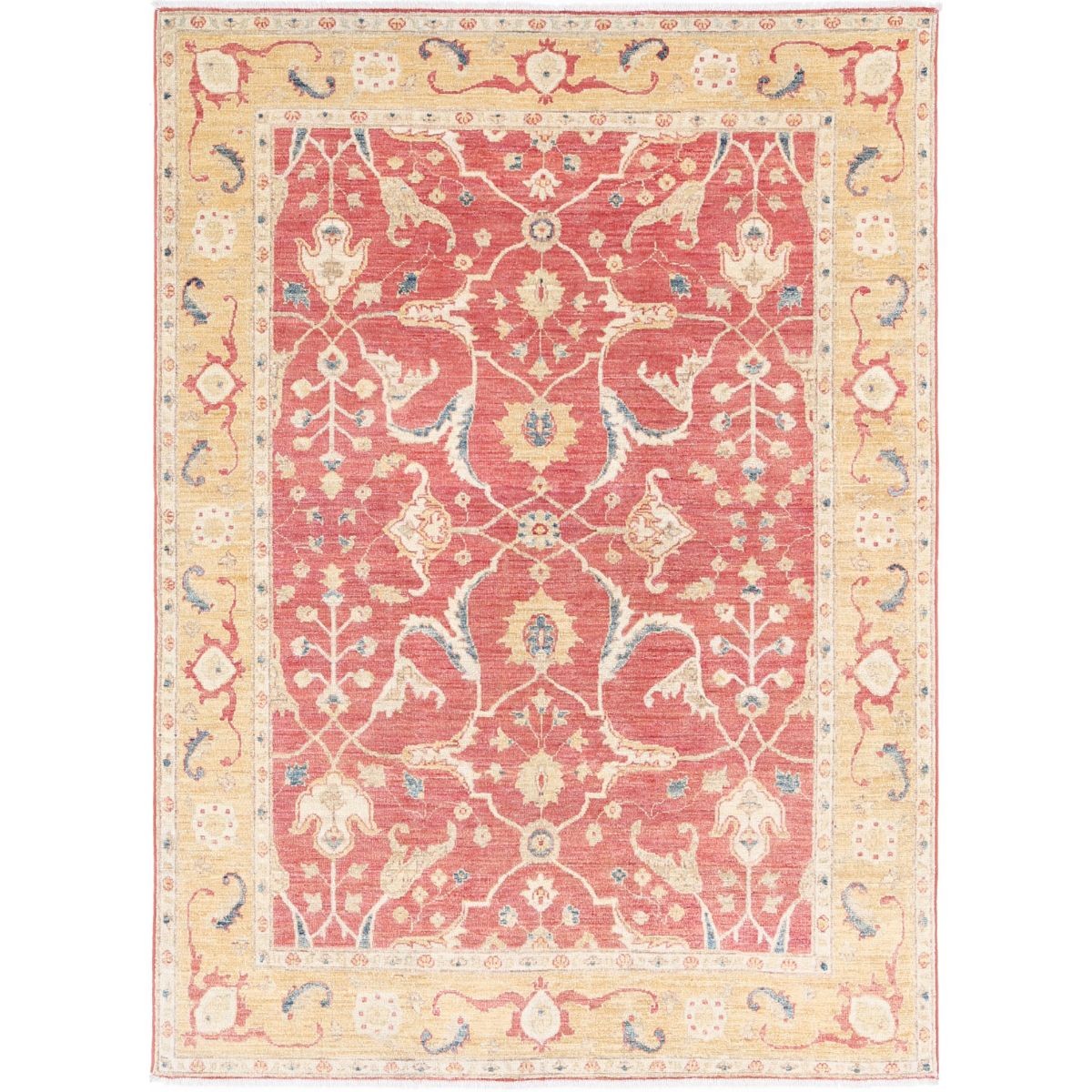 Ziegler 5x7 Handmade Double Knotted Washable Wool Rug - Colorful