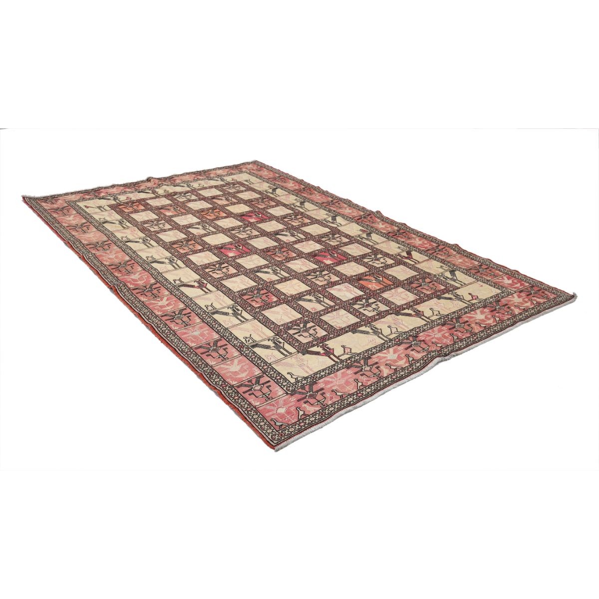 Silki 6x10 Hand Woven Washable Silk Rug - Colorful