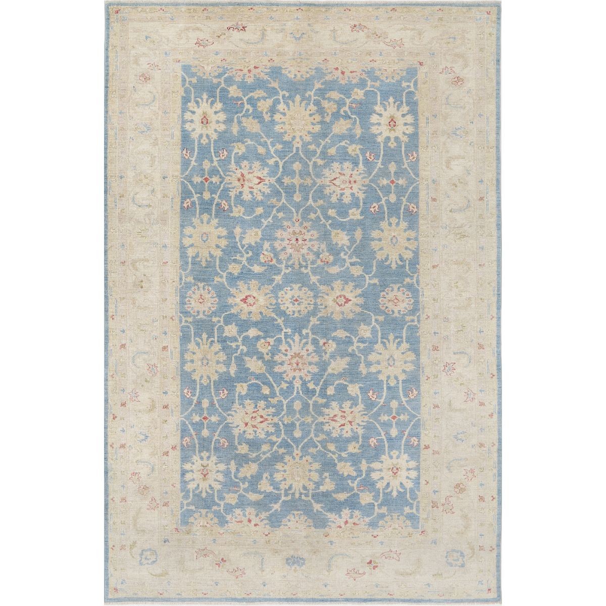 Ziegler 7x10 Handmade Double Knotted Washable Wool Rug - Soft Hues