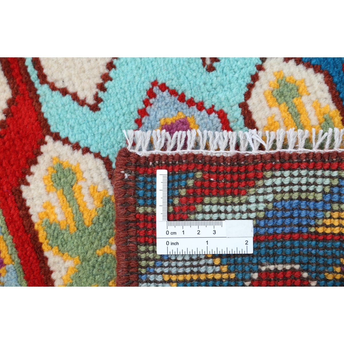 Revival 3x4 Handmade Double Knotted Washable Wool Rug - Colorful