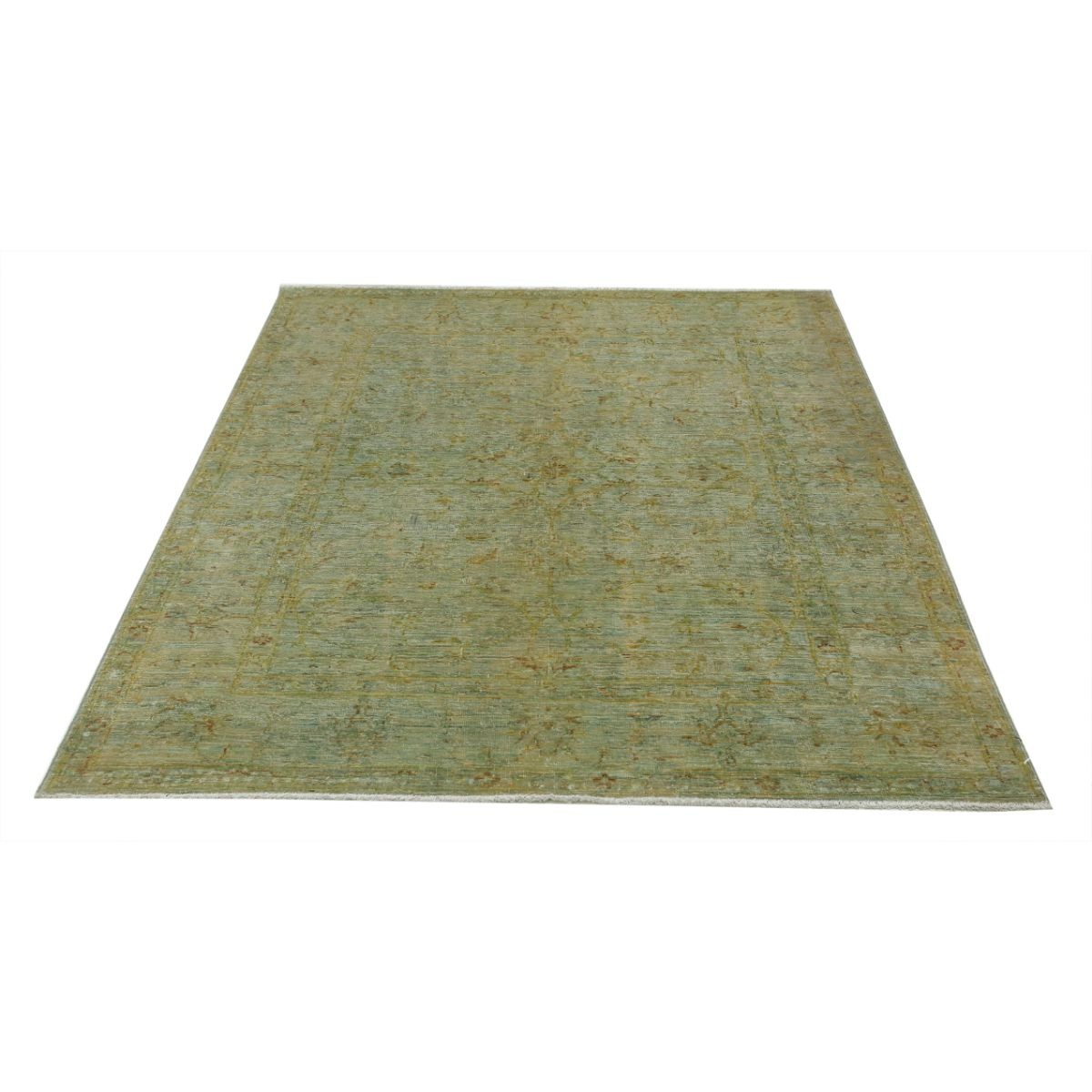 Overdye 5x6 Handmade Double Knotted Washable Wool Rug - Monochormatic