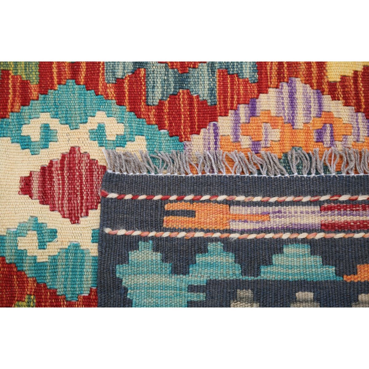 Maimana 7x10 Hand Woven Washable Wool Rug - Colorful