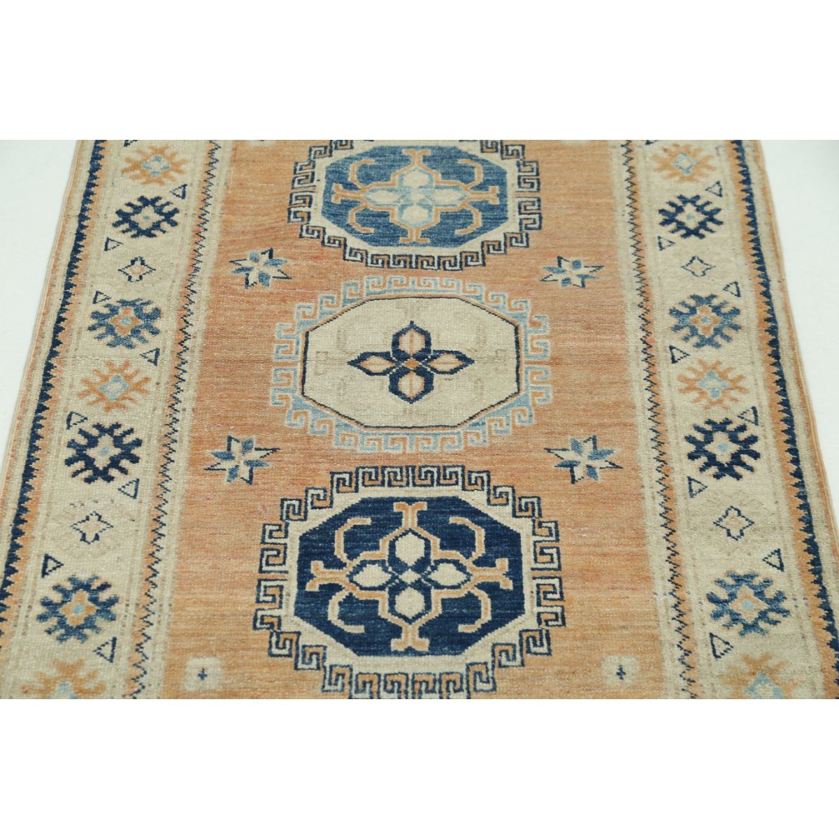 Kazak 3x4 Handmade Double Knotted Washable Wool Rug - Colorful