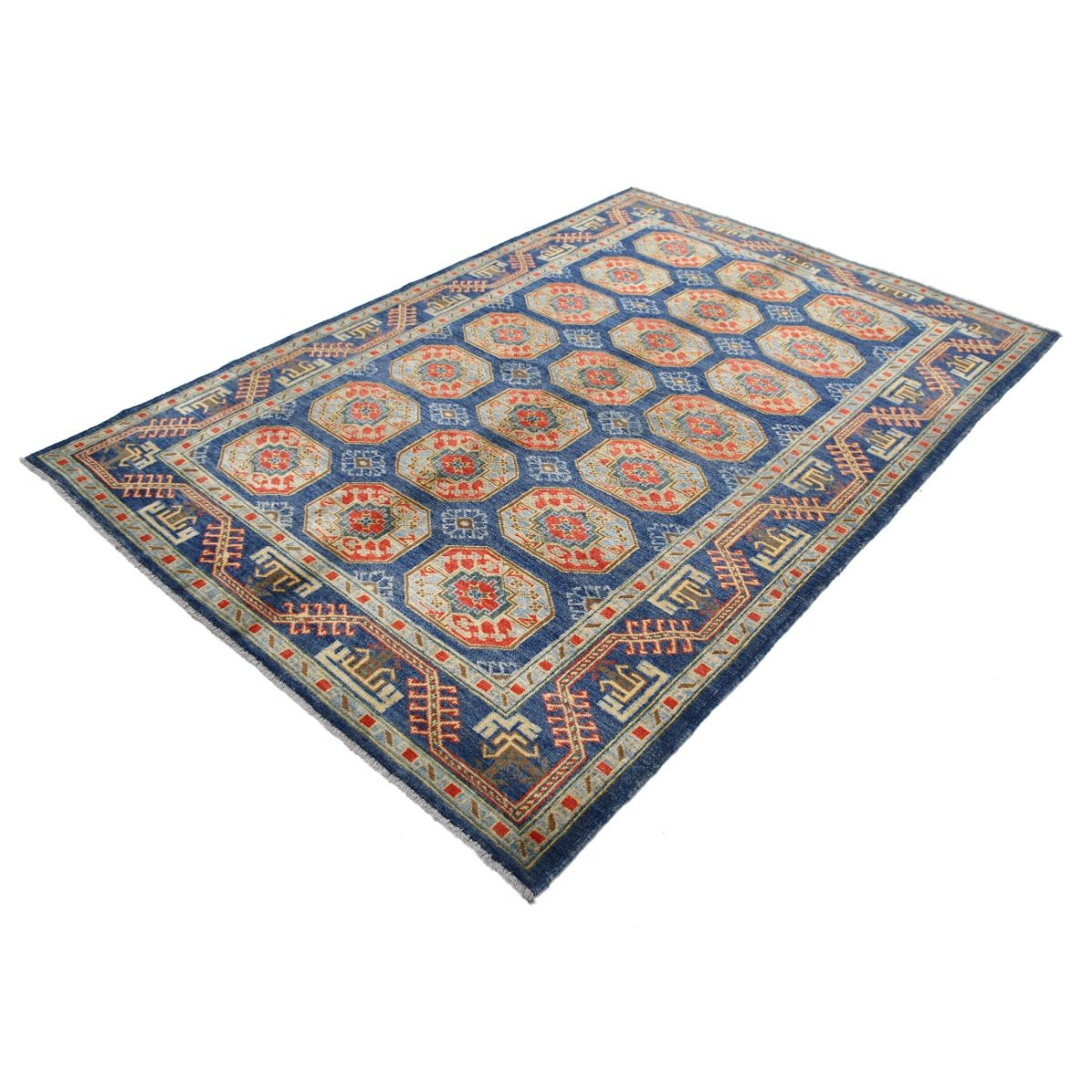 Revival 6x8 Handmade Double Knotted Washable Wool Rug - Colorful