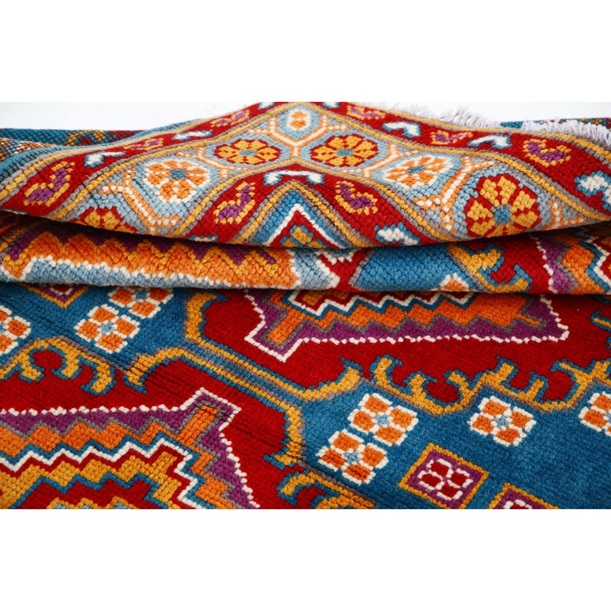 Revival 5x7 Handmade Double Knotted Washable Wool Rug - Colorful