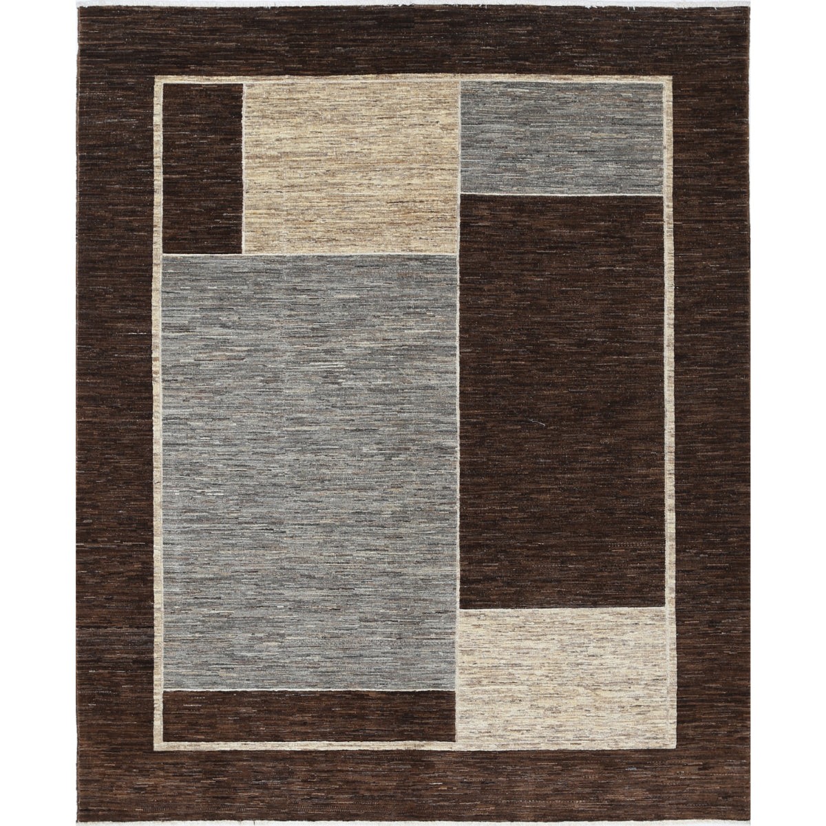 Modcar 7x8 Handmade Double Knotted Washable Wool Rug - Colorful