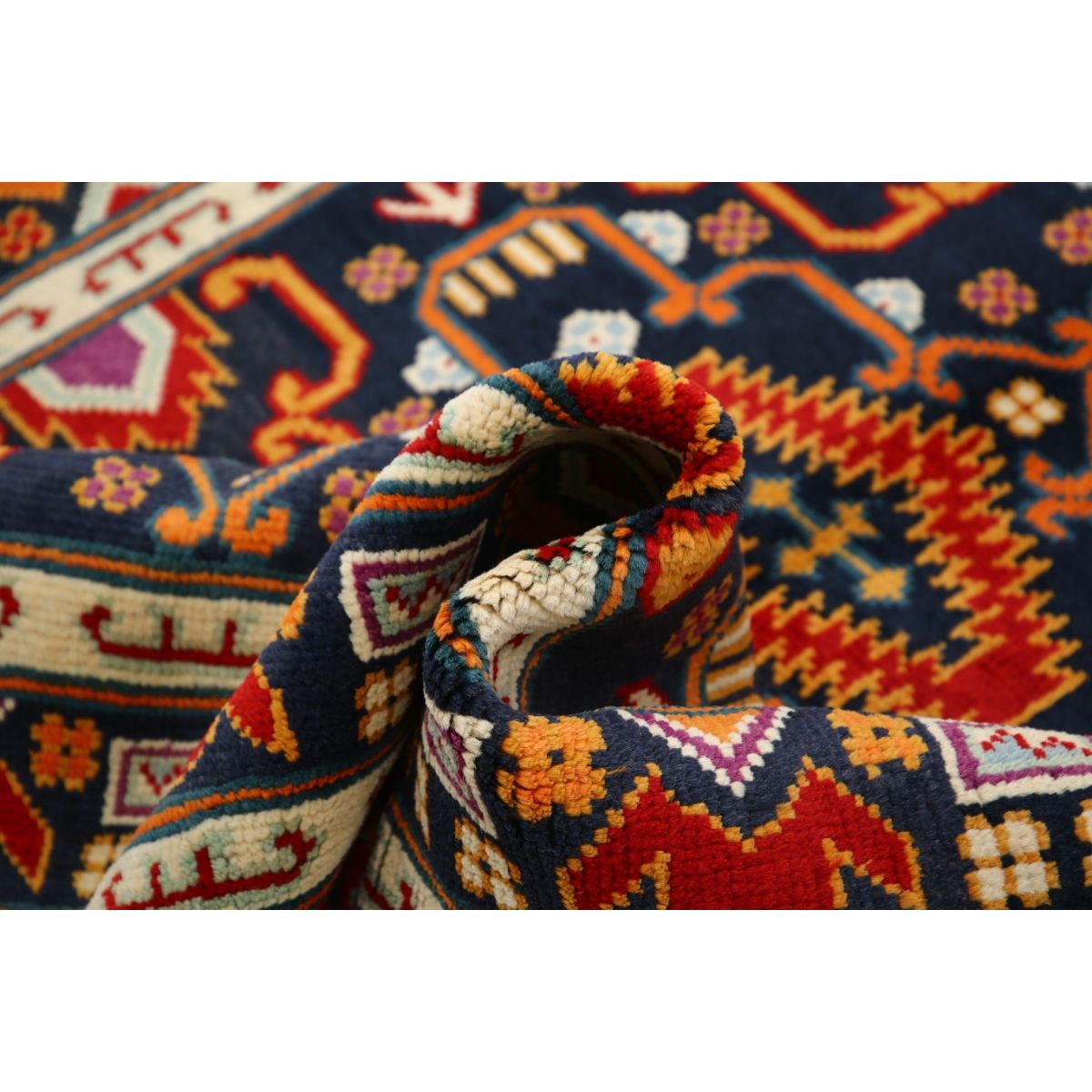 Revival 5x6 Handmade Double Knotted Washable Wool Rug - Colorful