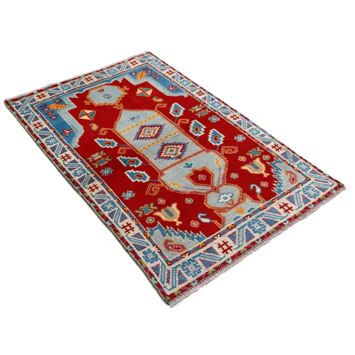 Revival 3x5 Handmade Double Knotted Washable Wool Rug - Colorful