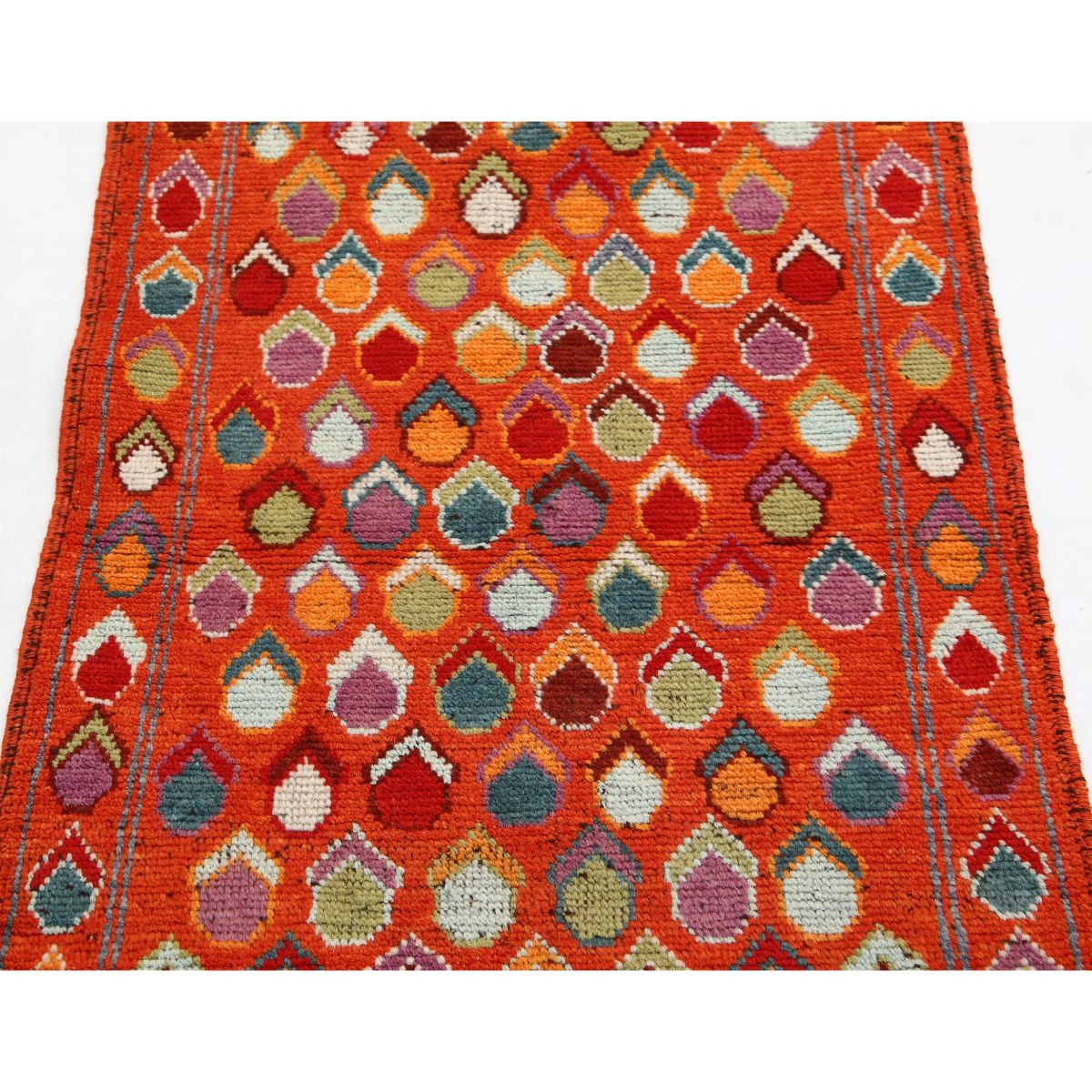 Revival 3x4 Handmade Double Knotted Washable Wool Rug - Colorful