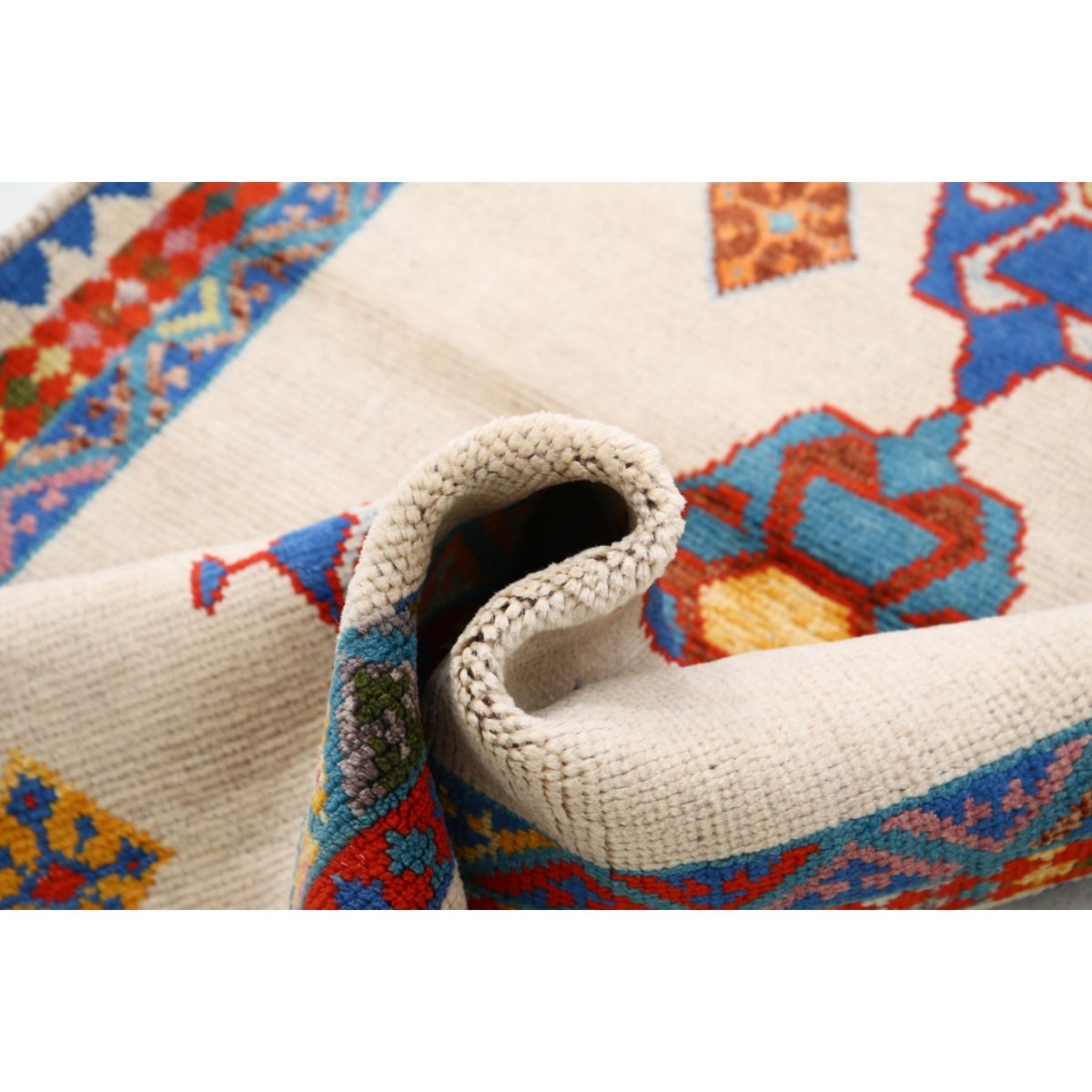 Revival 3x5 Handmade Double Knotted Washable Wool Rug - Colorful