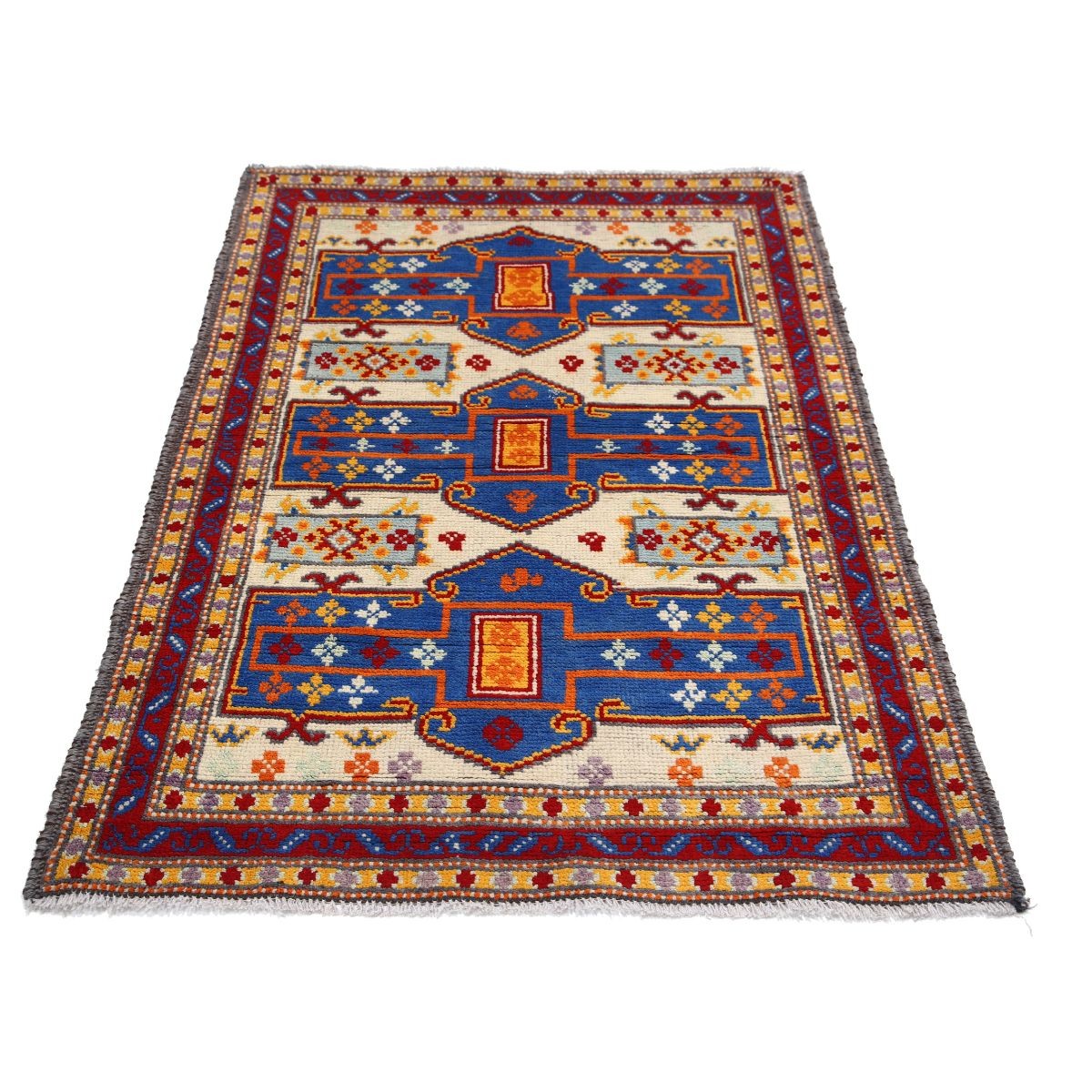 Revival 3x5 Handmade Double Knotted Washable Wool Rug - Colorful