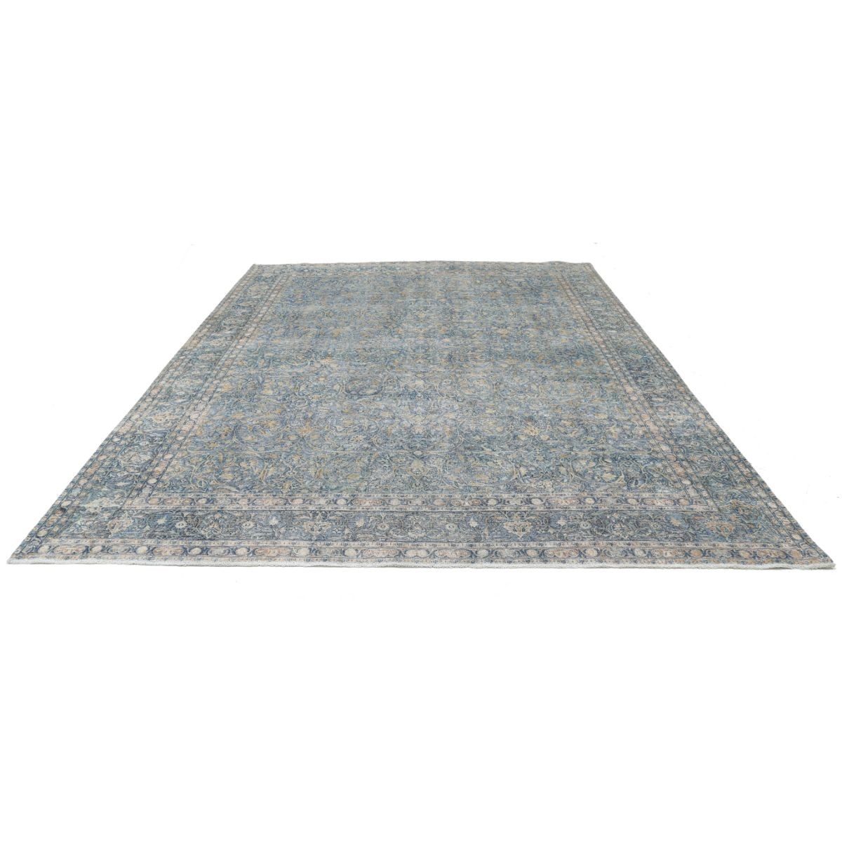 Vintage 10x13 Handmade Double Knotted Washable Wool Rug - Soft Hues