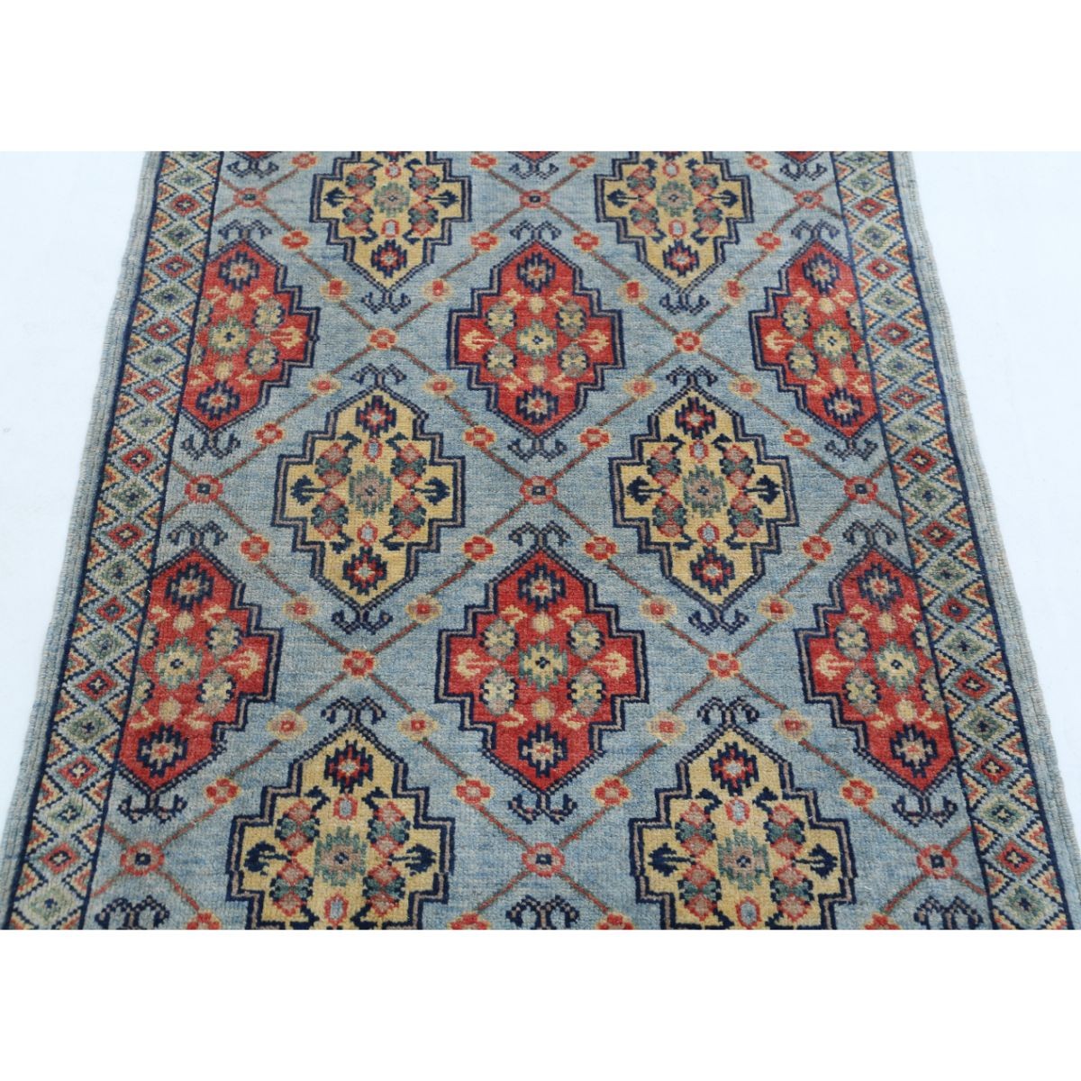 Revival 3x4 Handmade Double Knotted Washable Wool Rug - Colorful