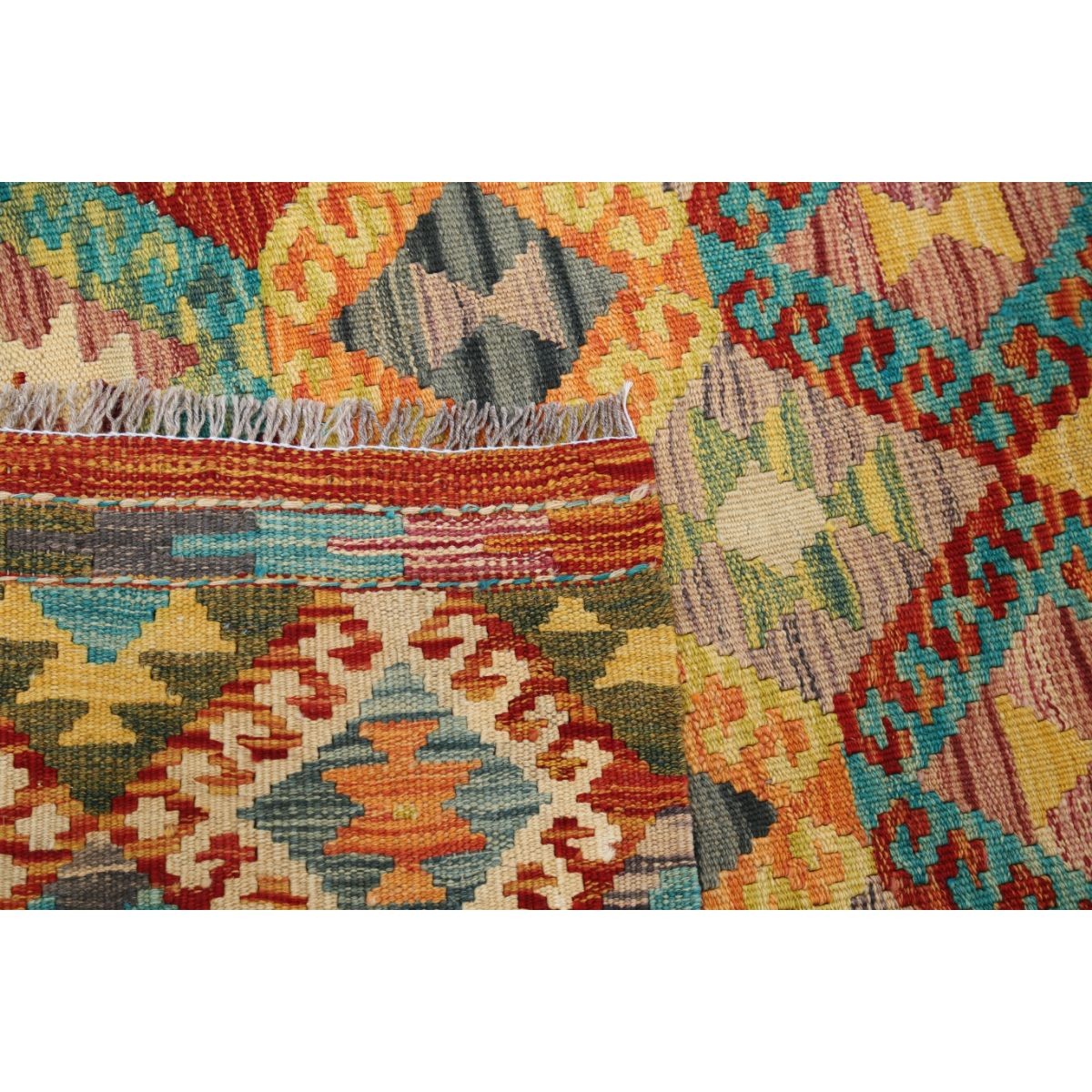 Maimana 4x6 Hand Woven Washable Wool Rug - Colorful
