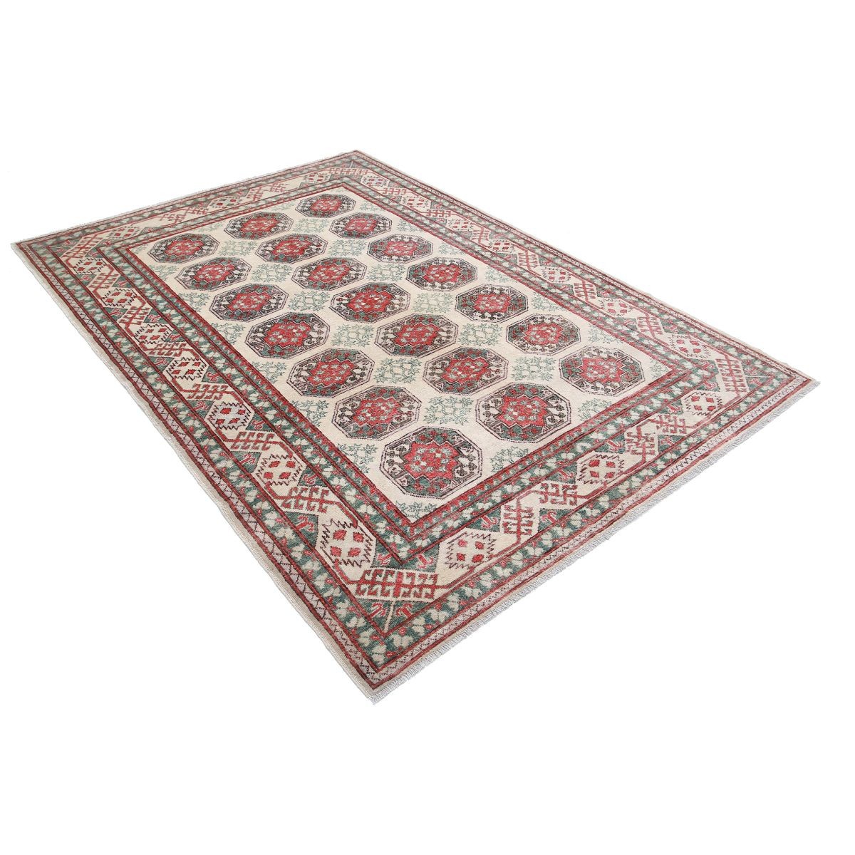 Revival 6x8 Handmade Double Knotted Washable Wool Rug - Colorful
