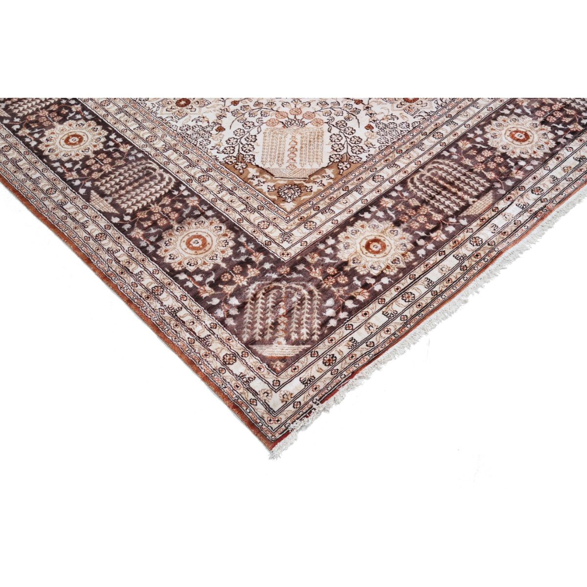 Heritage 10x14 Handmade Double Knotted Washable Silk Rug - Colorful