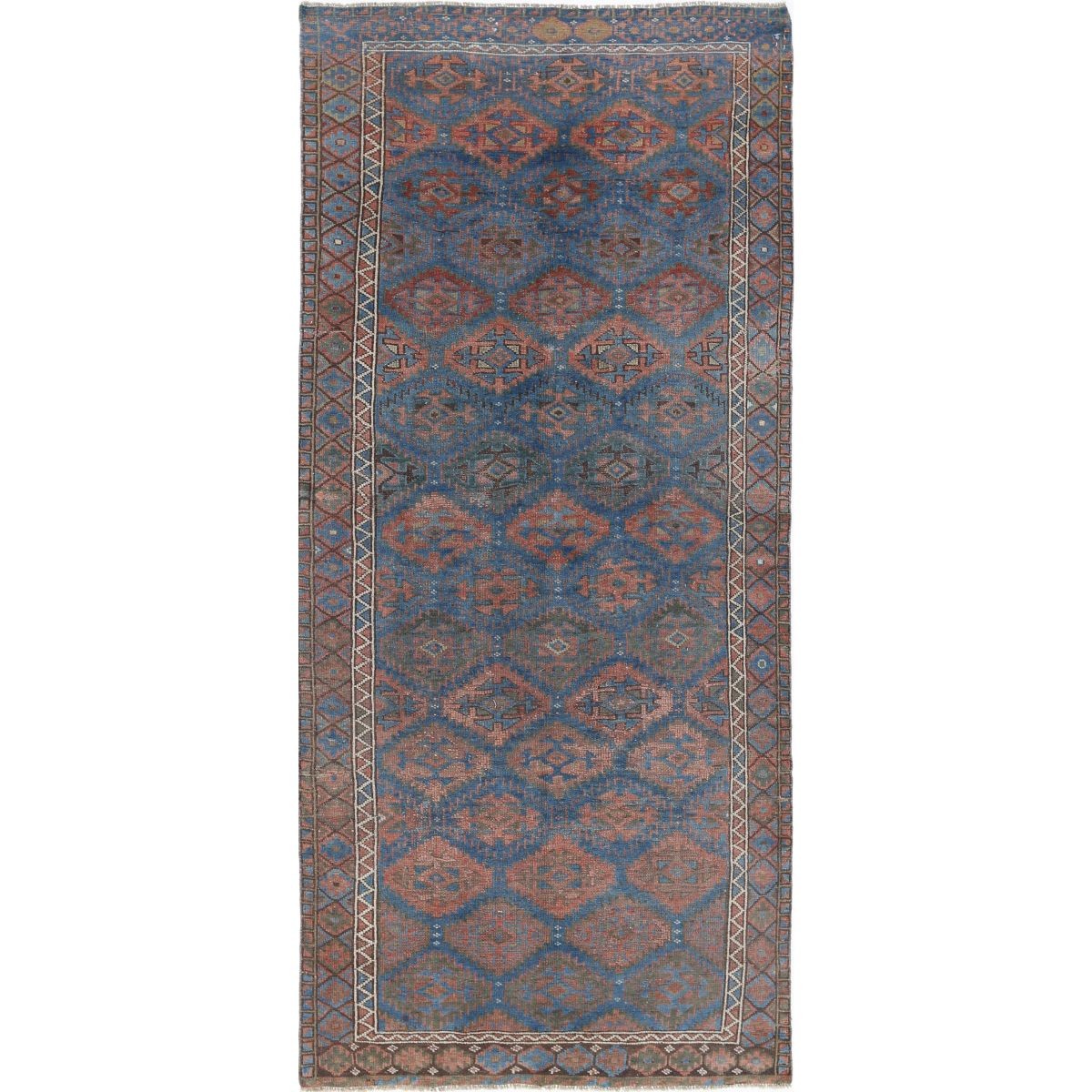 Vintage 5x10 Handmade Double Knotted Washable Wool Runner - Soft Hues
