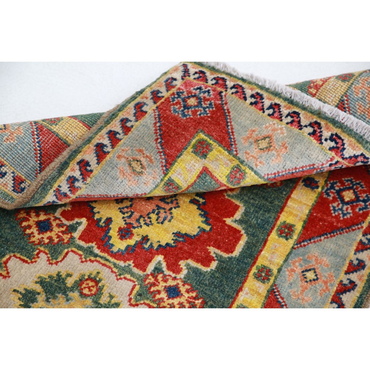 Revival 2x3 Handmade Double Knotted Washable Wool Rug - Colorful