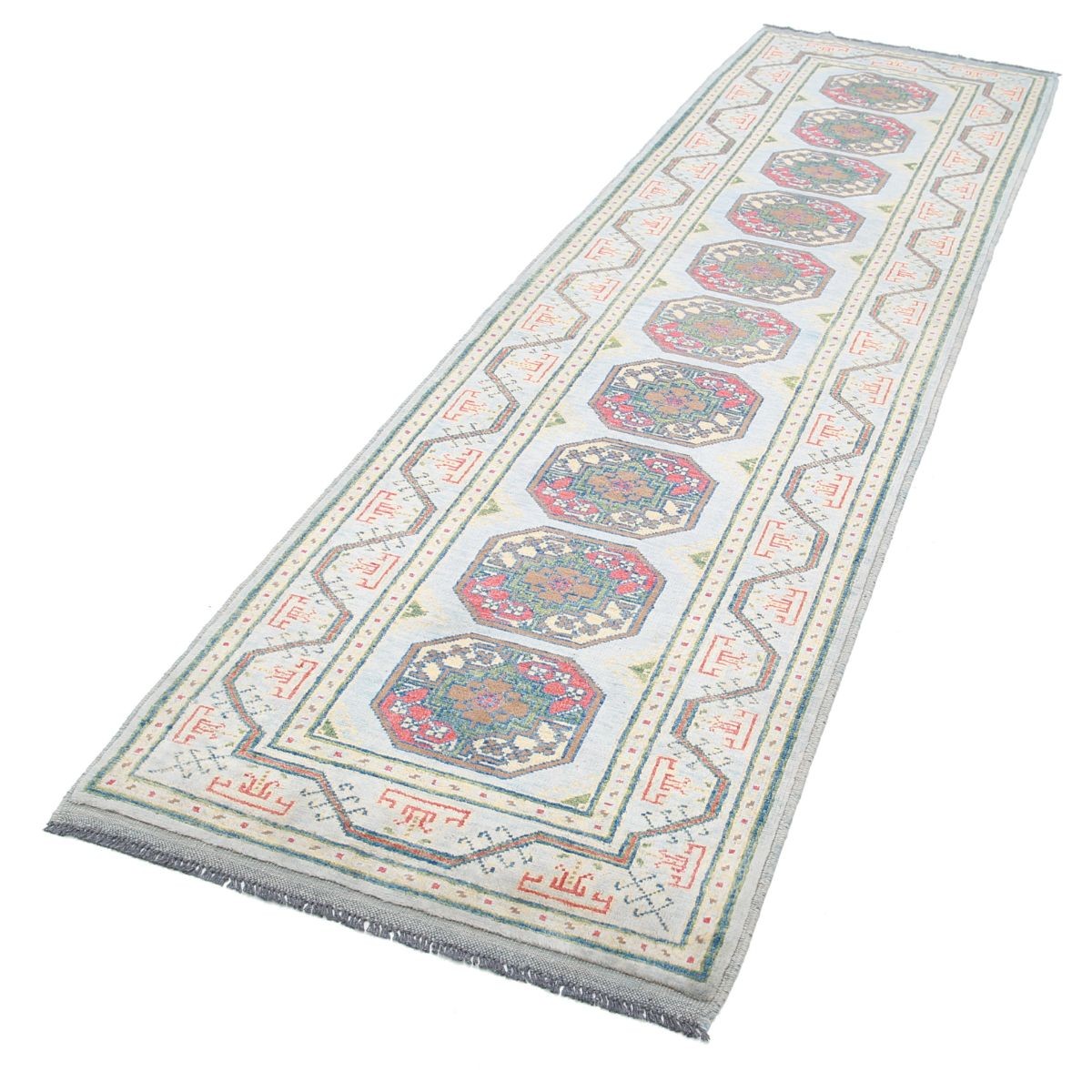 Revival 3x10 Handmade Double Knotted Washable Wool Runner - Colorful