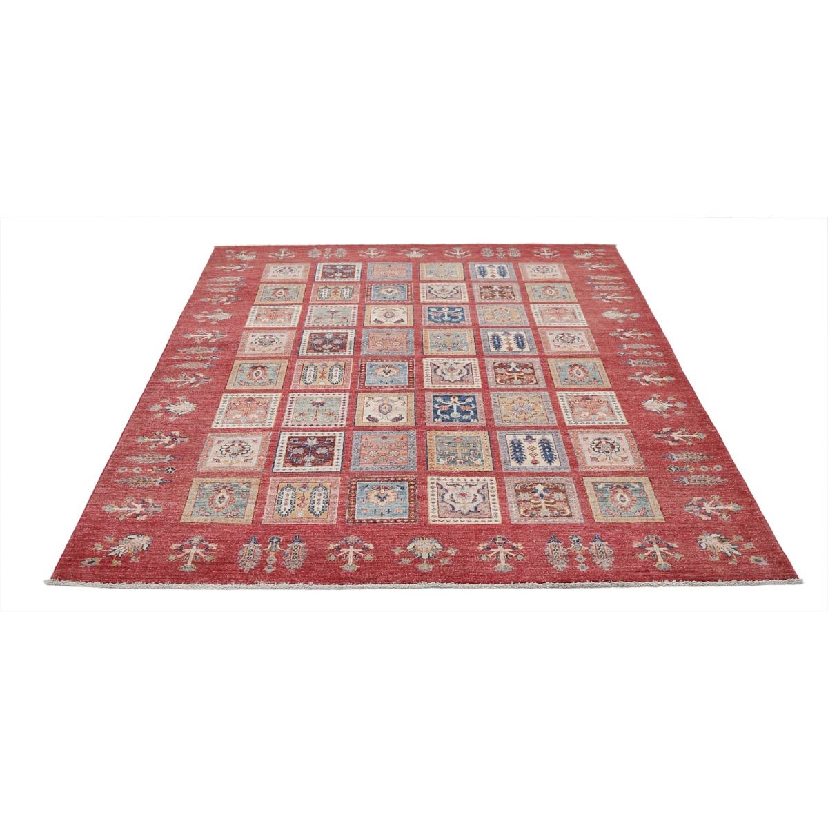 Bakhtiari 6x8 Handmade Double Knotted Washable Wool Rug - Colorful