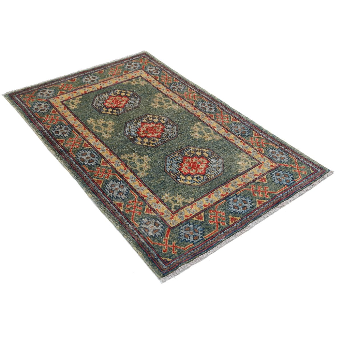 Revival 3x5 Handmade Double Knotted Washable Wool Rug - Colorful