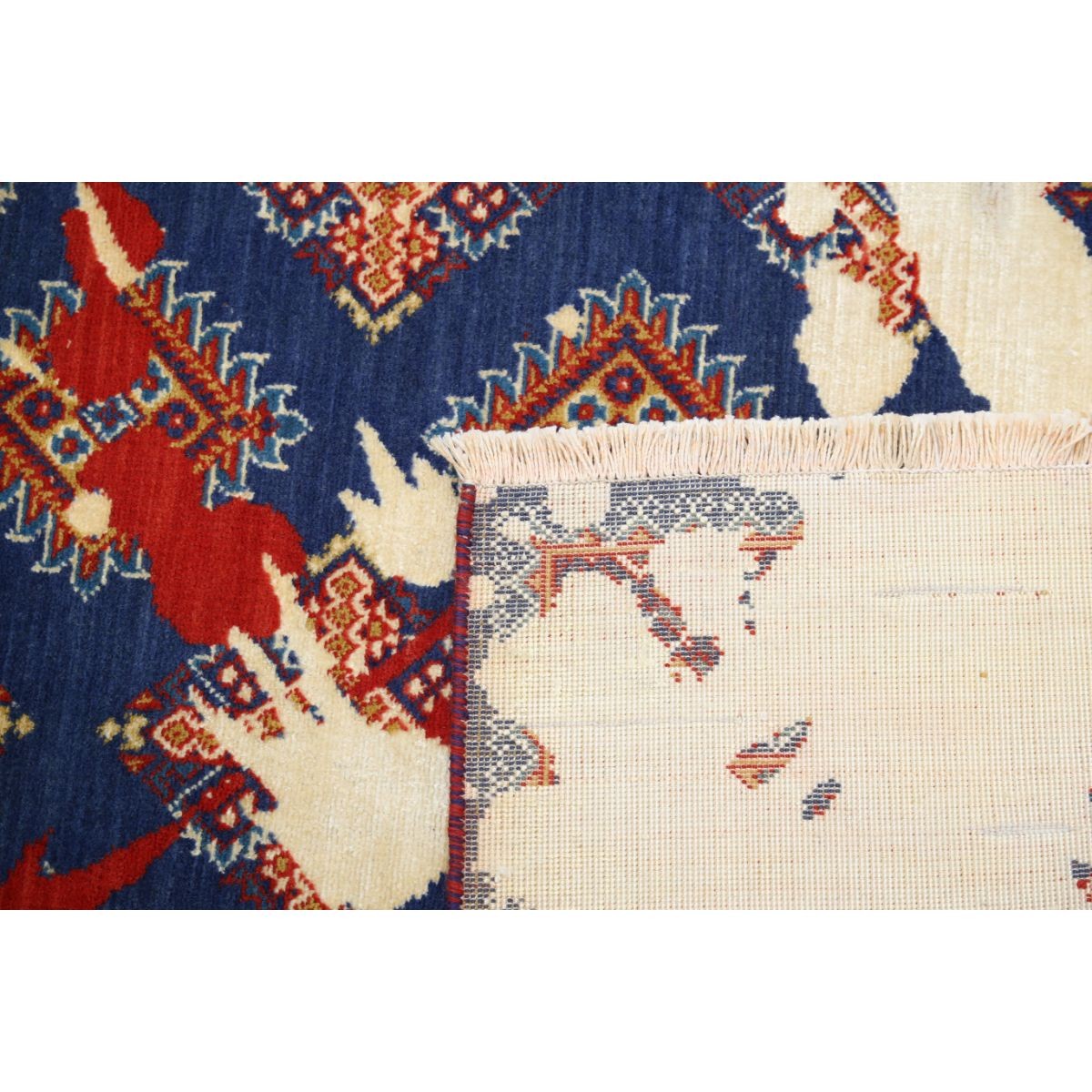 Ajrak 4x6 Powered-Loomed Washable Wool Rug - Colorful