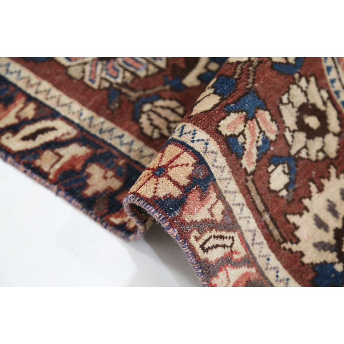 Vintage 10x14 Handmade Double Knotted Washable Wool Rug - Soft Hues