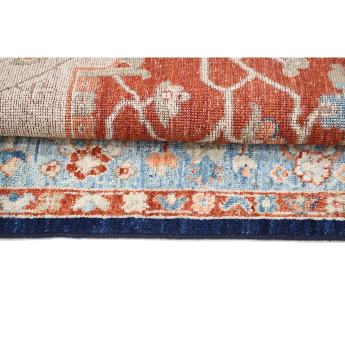 Heriz 8x10 Handmade Double Knotted Washable Wool Rug - Colorful