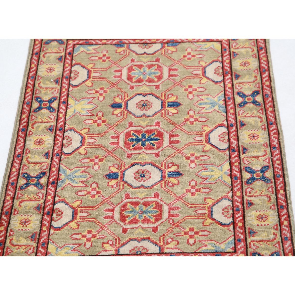 Revival 2x3 Handmade Double Knotted Washable Wool Rug - Colorful