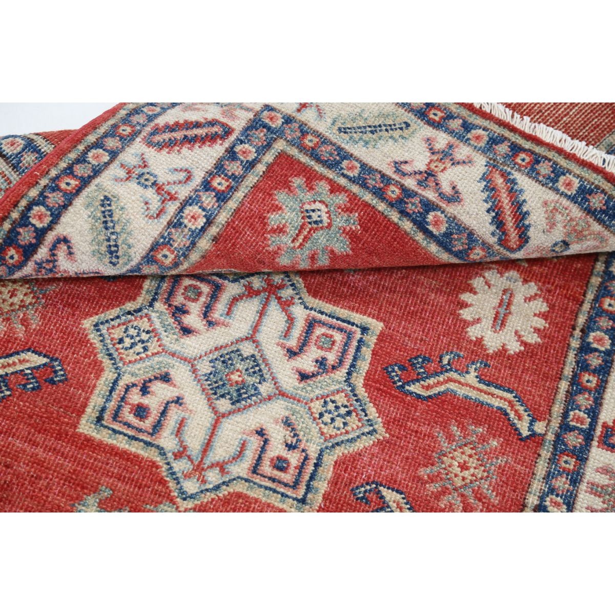 Kazak 3x5 Handmade Double Knotted Washable Wool Rug - Colorful