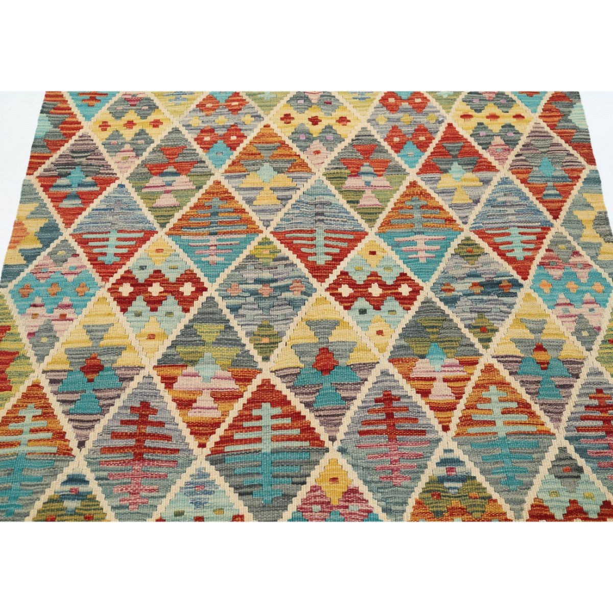 Maimana 4x6 Hand Woven Washable Wool Rug - Colorful