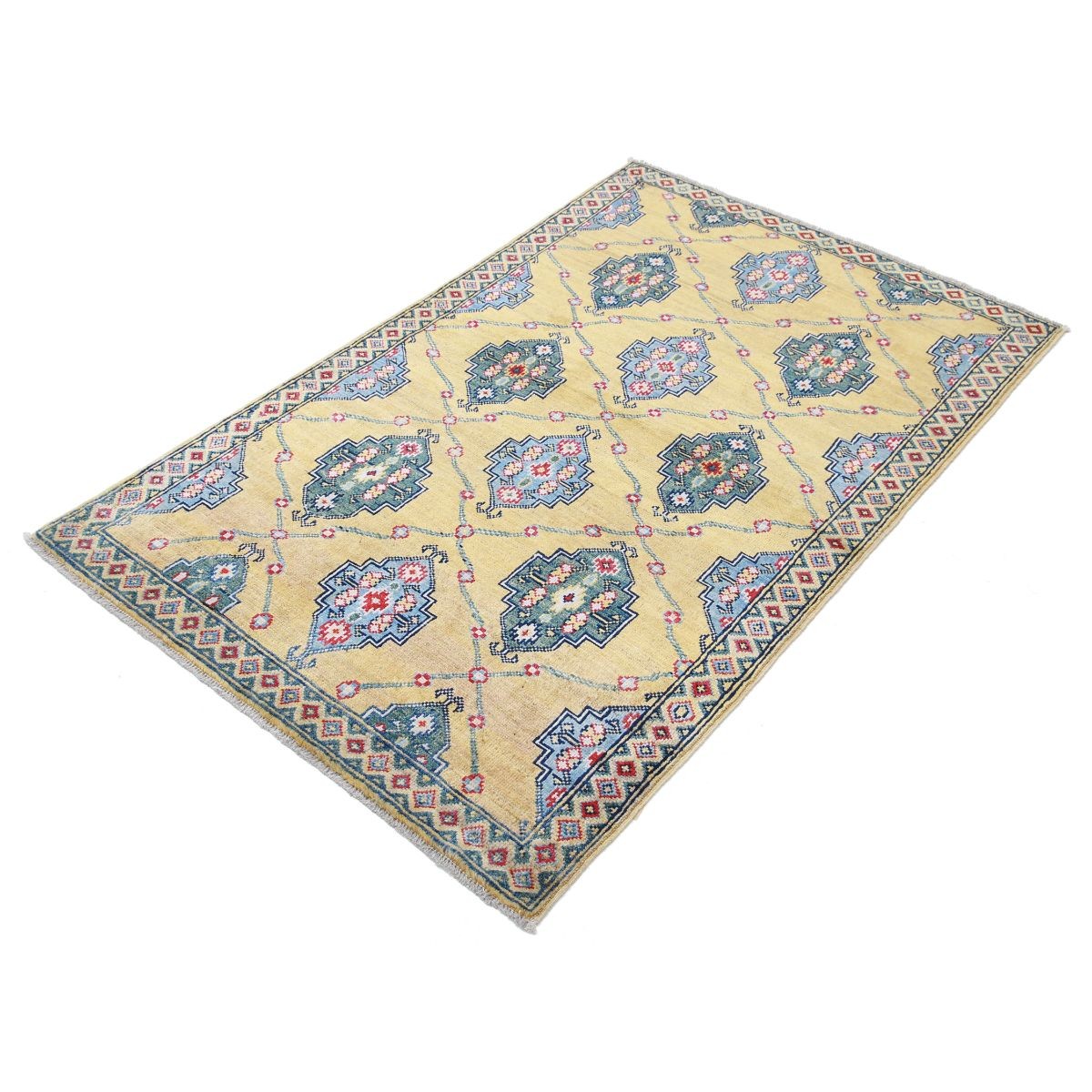 Revival 3x5 Handmade Double Knotted Washable Wool Rug - Colorful