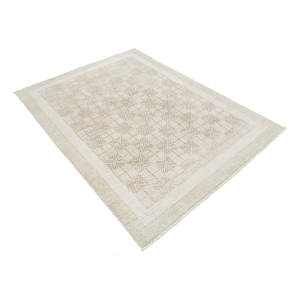 Modcar 5x6 Handmade Double Knotted Washable Wool Rug - Colorful