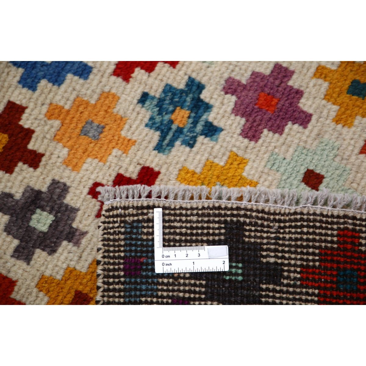 Revival 3x4 Handmade Double Knotted Washable Wool Rug - Colorful