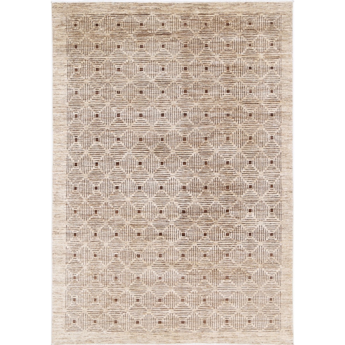 Modcar 7x9 Handmade Double Knotted Washable Wool Rug - Colorful
