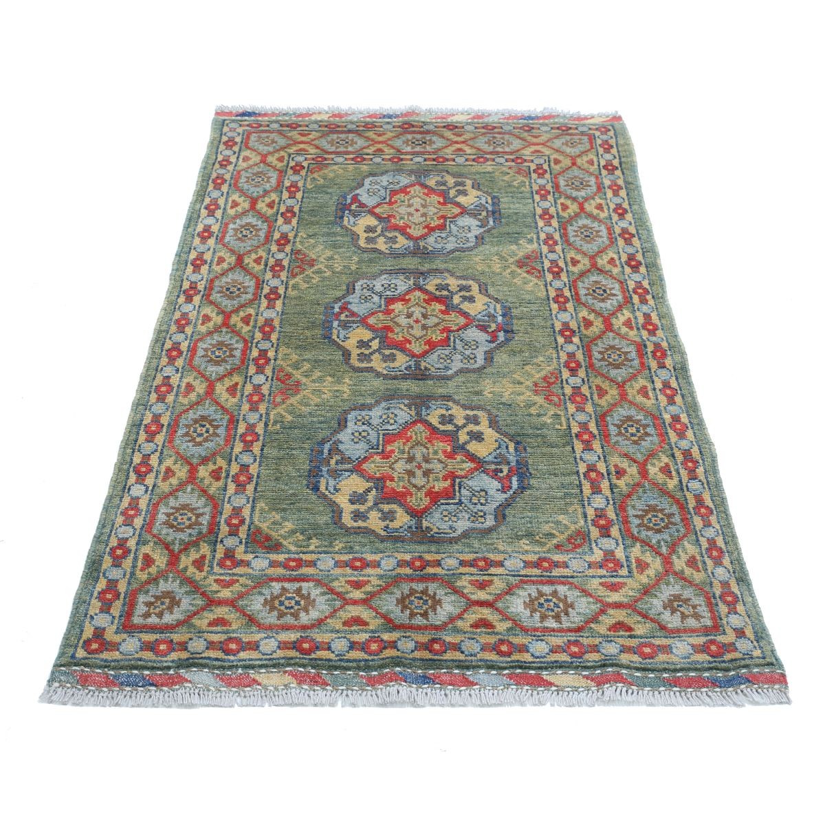 Revival 3x5 Handmade Double Knotted Washable Wool Rug - Colorful