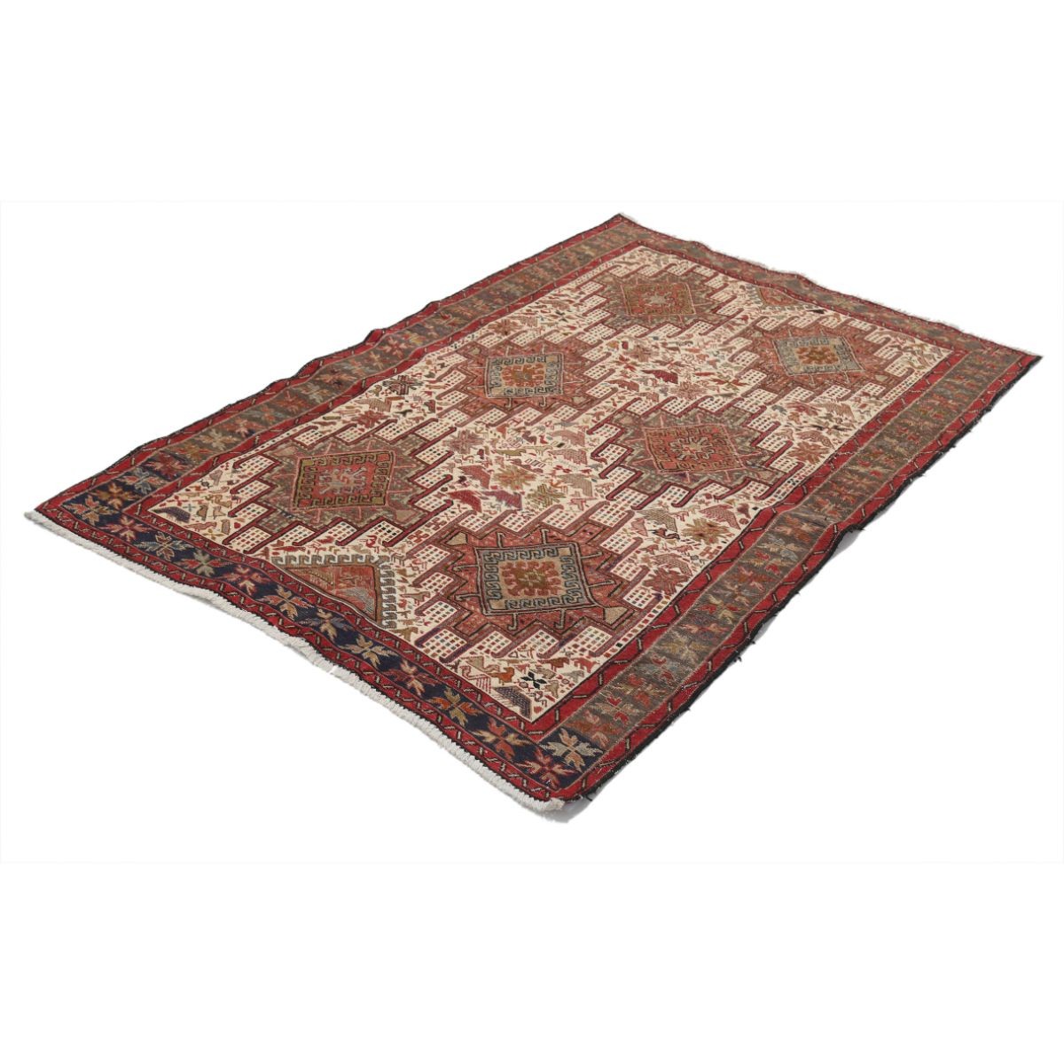 Silki 4x6 Hand Woven Washable Silk Rug - Colorful