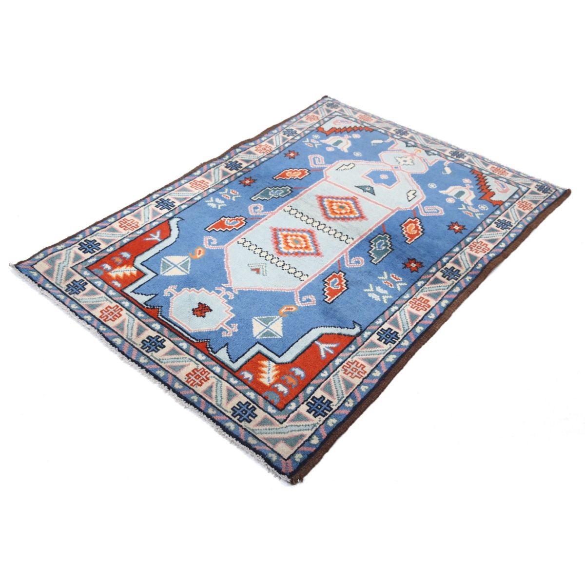 Revival 4x6 Handmade Double Knotted Washable Wool Rug - Colorful